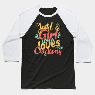 Just A Girl Who Loves Chickens Gift product Baseball T-Shirt